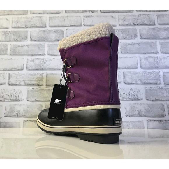 Girls Sorel Yoot Pac Duck Snow Waterproof Rubber Winter Boots Purple Warm Size 5 - Picture 5 of 6